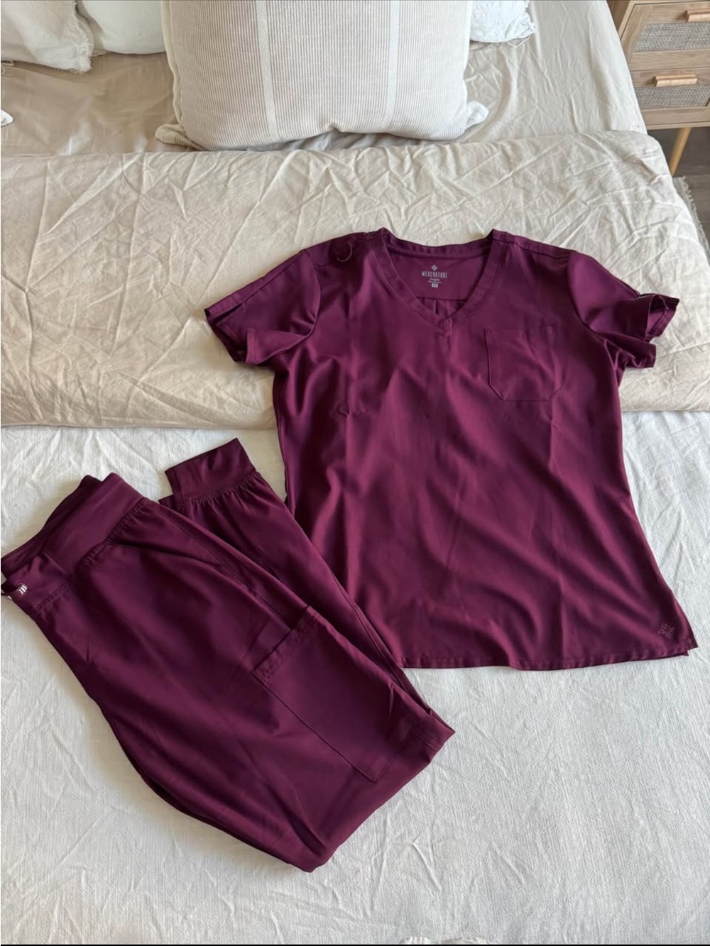 Med Couture Women's Scrub Set in Plum
